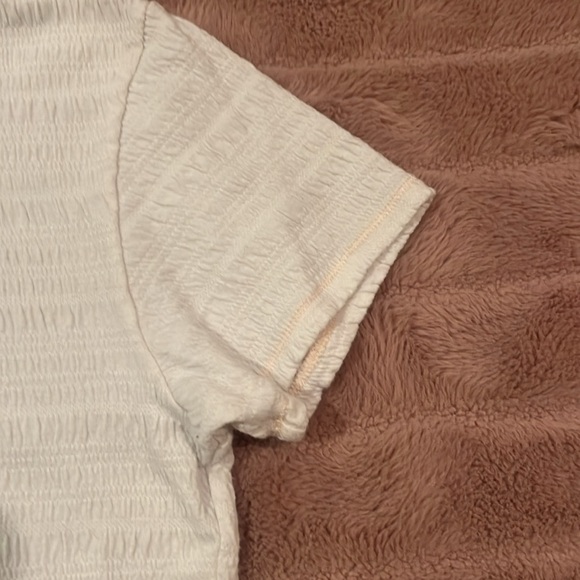 American Eagle Textured Off White Crop Top XS - Picture 3 of 5